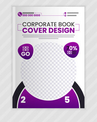 Naklejka premium Vector corporate book cover design template and annual report design template