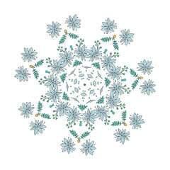 The Abstract Floral Mandala Illustration