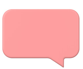 Speech bubble. Chat bubble. 3D illustration.