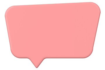 Speech bubble. Chat bubble. 3D illustration.