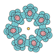 The Abstract Floral Mandala Illustration