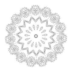 The Abstract Floral Mandala Illustration
