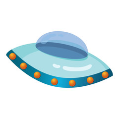 Isolated cute ufo spaceship icon Vector