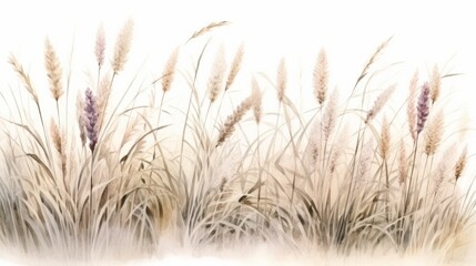 Fototapeta premium A painting of a field of tall grass