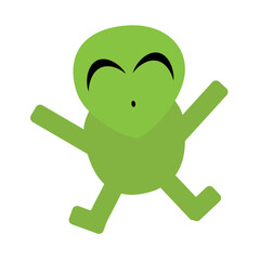 Isolated cute alien character Vector
