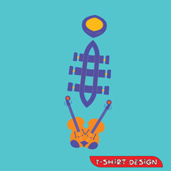 The Abstract music T-shirt Design 
