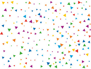 Fototapeta na wymiar Rainbow Triangular Confetti