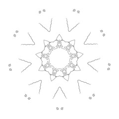 The Abstract Floral Mandala Illustration