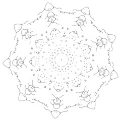 The Abstract Floral Mandala Illustration