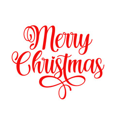 Merry Christmas quote for card. Hand drawn modern calligraphy . Vector illustration of handwritten lettering
