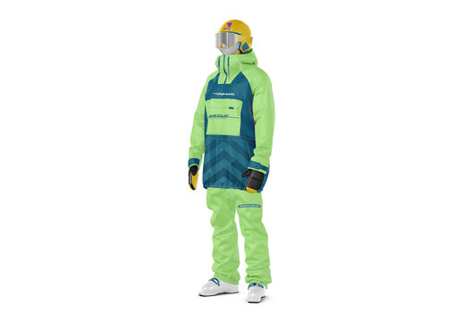 Skier Full Kit Mockup - Half Side