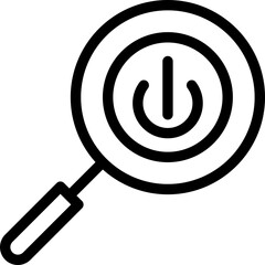 Search shutdown icon