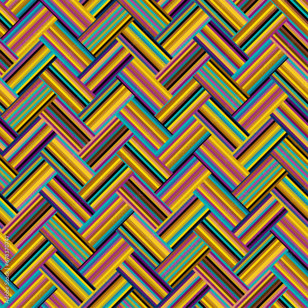 Leinwandbilder seamless vector pattern. tile herringbone geometric pattern . natural khaki colors. regular herringb