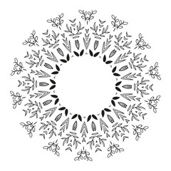 The Abstract Floral Mandala Illustration