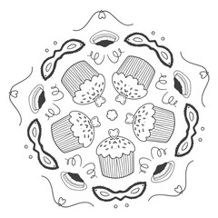 The Abstract Floral Mandala Illustration