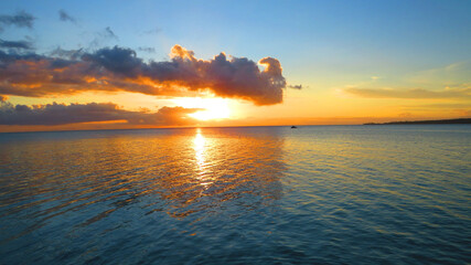 Samoa sunset Pacific Ocean Polynesia  - obrazy, fototapety, plakaty