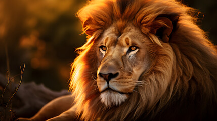 Fototapeta premium Portrait of a Majestic Lion