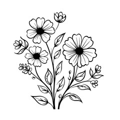 Line art flower, flower svg, flower png, flower illustration, flower, floral, vector, nature, pattern, leaf, plant, illustration, design, flowers, decoration, spring, summer, bouquet, art, flora, blos