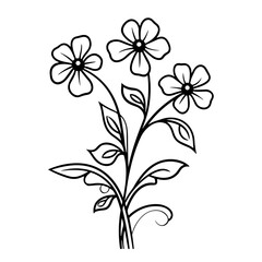 line drawing, line art png, line art prints, spring clipart, line art rose, rose clipart, floral svg, flower png, wildflower svg, flower clipart, bouquet svg, tattoo svg, line art, svg files, svg file