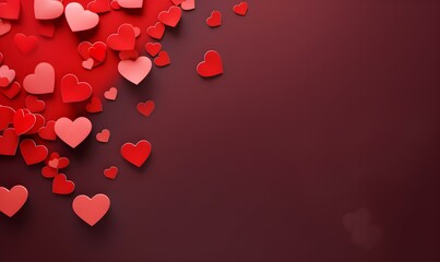valentines day background with copy space. Generative AI
