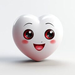 A heartwarming emote featuring a smiling face with heart-shaped eyes and blushing cheeks. The emote communicates a sense of being love-struck, capturing the joy and excitement of Valentine's Day.