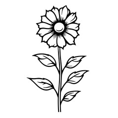 line drawing, line art png, line art prints, spring clipart, line art rose, rose clipart, floral svg, flower png, wildflower svg, flower clipart, bouquet svg, tattoo svg, line art, svg files, svg file