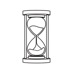 Vintage sand watch icon Vector