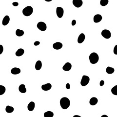 Doodle dots seamless pattern. Vector polka point background. Abstract irregular spot texture. Sketch print for apparel, fabric textile design
