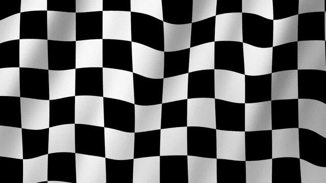 Racing Flag. Flag of Racing 4K Animation. Racing Flag Waving. Flag of Racing footage video waving in wind.