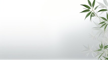 Obraz premium a captivating modern website banner with a minimalist touch, featuring realistic weed buds, hemp on a white background.