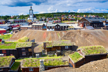 Panorama of the mining town of Røros, Norway - 678381573