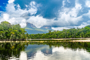 Fototapeta na wymiar Scenic view of Canaima National Park Mountains and Canyons in Venezuela