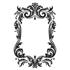 Black flower decorative frame vectors material,eps