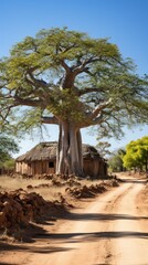 Obraz premium blue_and_white_refrigerator_kitchen_in_the_style UHD Wallpaper