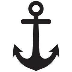 black and white sailor anchor vector drawing, ready to print, EPS, cutting file, clip art