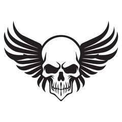Fototapeta premium winged skull vector tattoo drawings, ready for print, sticker, eps