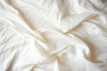 Abstract white crumpled linen background.