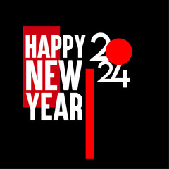 Fototapeta premium happy new year wish card or promotional card for social media and marketing 