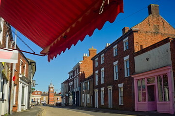The main street in the old town of Wainfleet all saints. UK