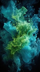 Fototapeta na wymiar blurry cloud_sage_green_botanical_background_ UHD Wallpaper