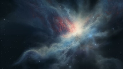 Space background. Nebula. Realistic photo style. Stars in the sky. Galaxy. Wide panorama. Place for...