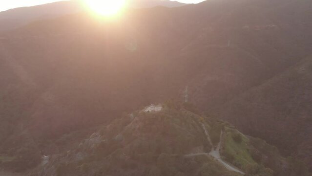 Ojen sunsen in spain on a mountain top