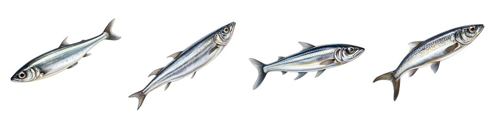 Anchovy  Hyperrealistic Highly Detailed Isolated On Transparent Background Png File