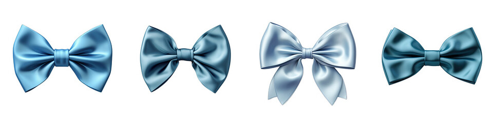 Blue bow tie  Hyperrealistic Highly Detailed Isolated On Transparent Background Png File - obrazy, fototapety, plakaty