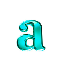 Turquoise symbol with bevel. letter a