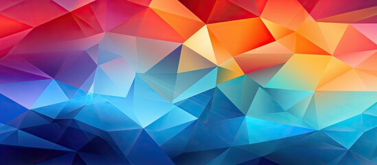 Colorful geometric polygons in the backdrop - obrazy, fototapety, plakaty