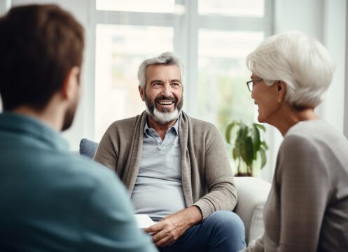 Male Health Care Providers Are Talking To An Older Woman