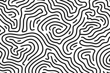 abstract maze pattern with squiggly lines on transparent background