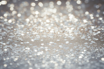 Fototapeta premium Shimmering Silver Glitter Background