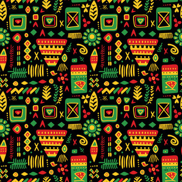 Colorful Ethnic Abstract seamless pattern 